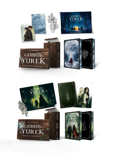 Gümüş Yürek 1 ve 2 Serisi Yan Boyamalı Hediyeli Özel Kutulu Set